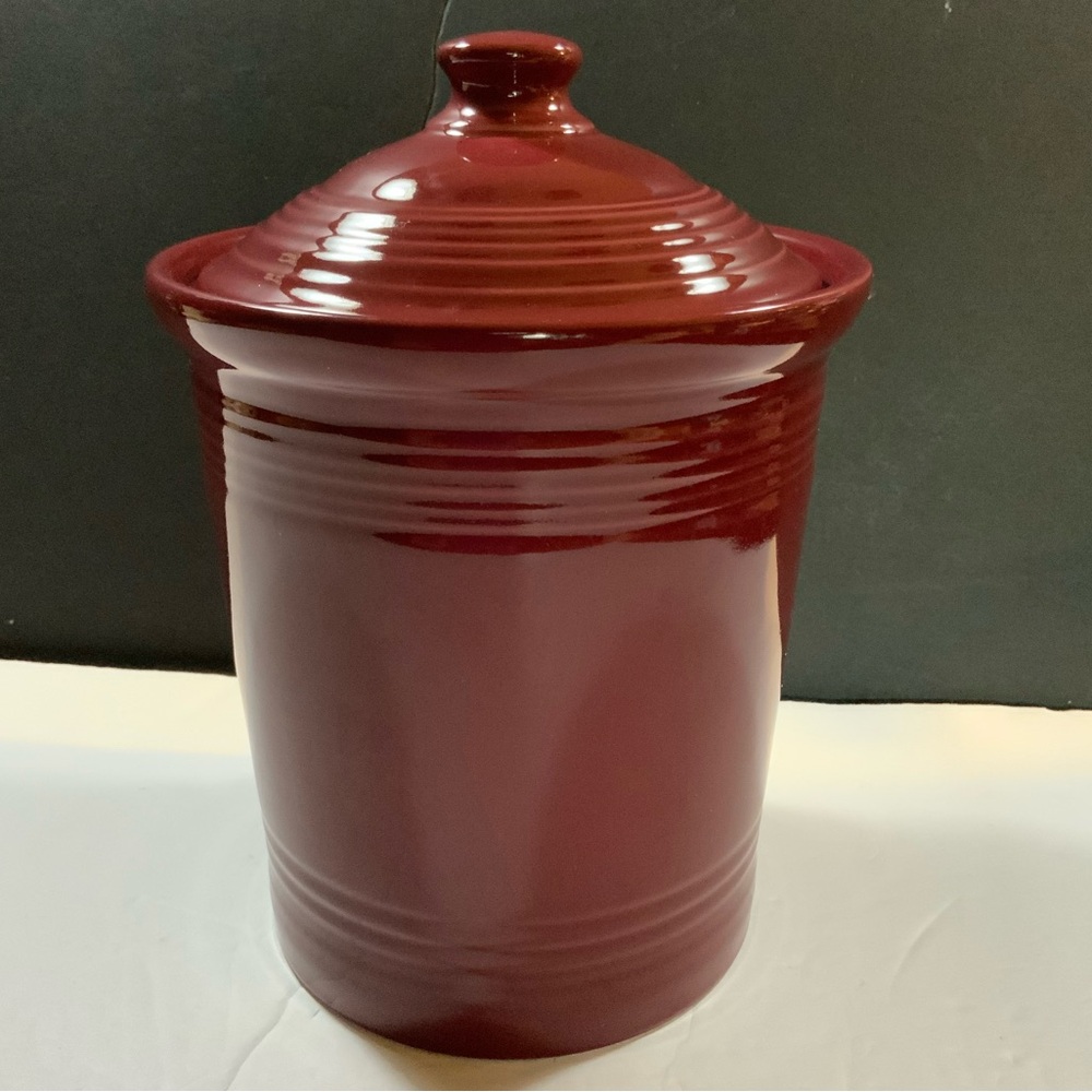 Fiesta Canister Cinnabar Retired Color 9" Tall HLC NOS